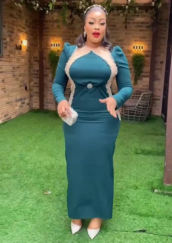 2023 African Women Plus Size Evening Dresses Wedding Party Long Luxury Gown Bodycon Mermaid Dress Ankara Ladies Africa Clothing - Image 8