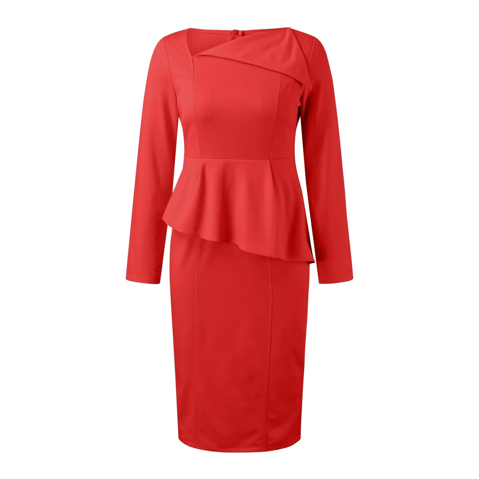 2023 Autumn Africa Clothing Long Sleeve Dress African Dresses For Women Sexy V-Neck Perspective Slim Dress Office Lady Party - Image 4