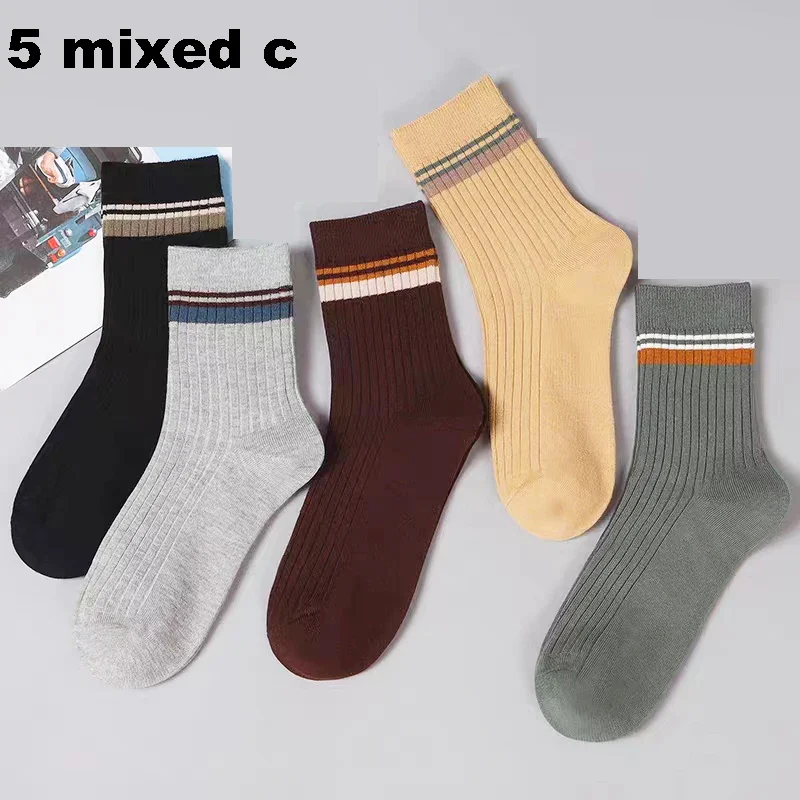 2023 Autumn Winter New High Quality Organic Cotton Harajuku Happy Men Socks Compression Sock Men's Business Dress Long Sock Gift - Image 13