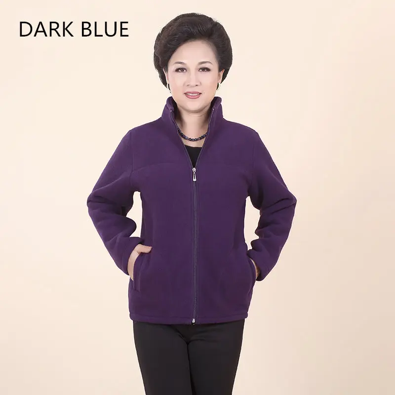 2023 Autumn Winter Women Jacket Hoodies Thick Warm Fleece Cotton Coat Zipper Long Sleeve Outerwear Sweatshirts Mother Clothes - Image 12