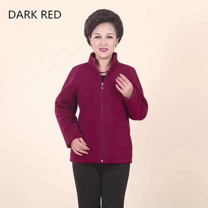 2023 Autumn Winter Women Jacket Hoodies Thick Warm Fleece Cotton Coat Zipper Long Sleeve Outerwear Sweatshirts Mother Clothes - Image 13