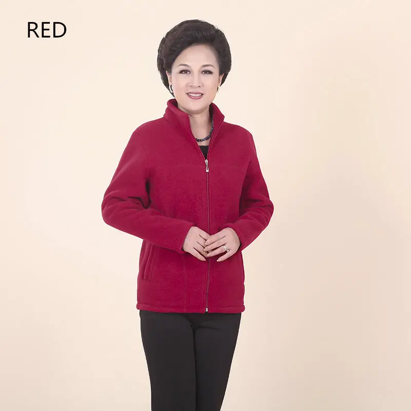 2023 Autumn Winter Women Jacket Hoodies Thick Warm Fleece Cotton Coat Zipper Long Sleeve Outerwear Sweatshirts Mother Clothes - Image 7