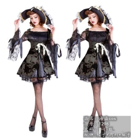 2023 Carnival Halloween Caribbean Pirates Costume Captain Huntress Clubwear Play Suit Cosplay Fancy Party Dress 20 - Image 5