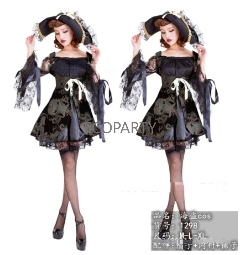 2023 Carnival Halloween Caribbean Pirates Costume Captain Huntress Clubwear Play Suit Cosplay Fancy Party Dress 20 - Image 9