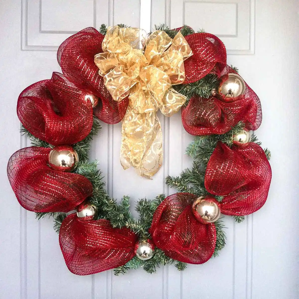 2023 Christmas Crystal Gauze Ribbons Christmas Tree Decorations for Home Door Navidad Noel Kerst Gifts Happy New Year 2024 - Image 3
