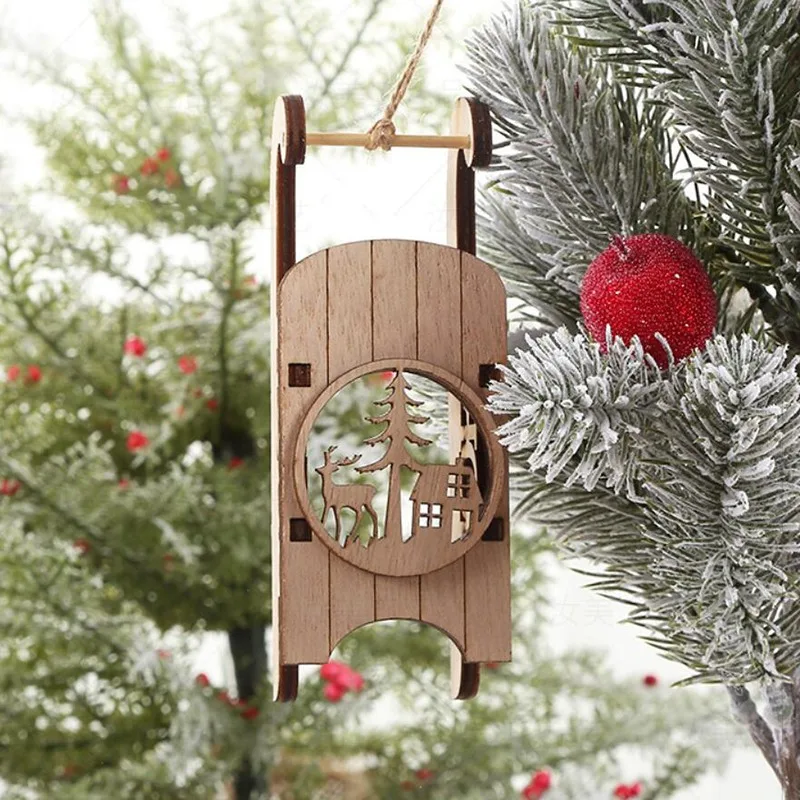2023 Christmas Tree Children's Handmade DIY Stereo Wooden Christmas Tree Scene Layout Christmas Decorations Ornaments Hot - Image 10