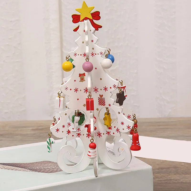 2023 Christmas Tree Children's Handmade DIY Stereo Wooden Christmas Tree Scene Layout Christmas Decorations Ornaments Hot - Image 16