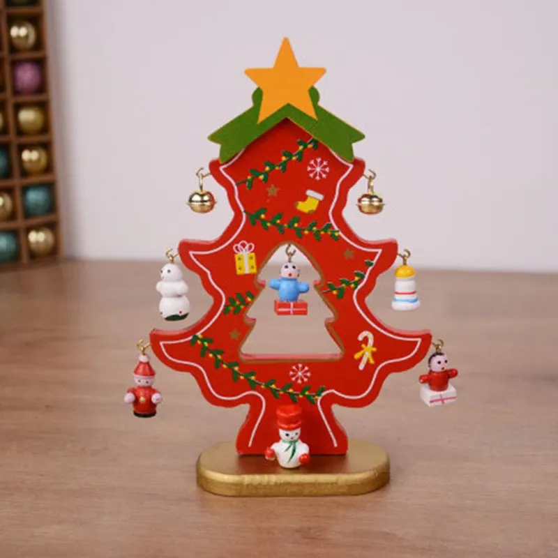 2023 Christmas Tree Children's Handmade DIY Stereo Wooden Christmas Tree Scene Layout Christmas Decorations Ornaments Hot - Image 7