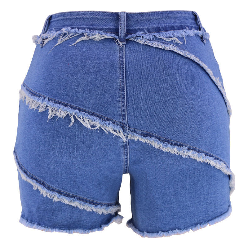 2023 High Waist Tassel Shorts Jeans - Image 6