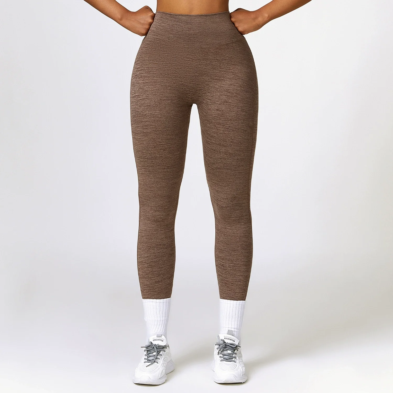2023 European and American Sanding High Waist Yoga Pants Cationic Cargo Pocket Buttock Lifting Tight Sports Fitness Pants Trousers Women - Image 9