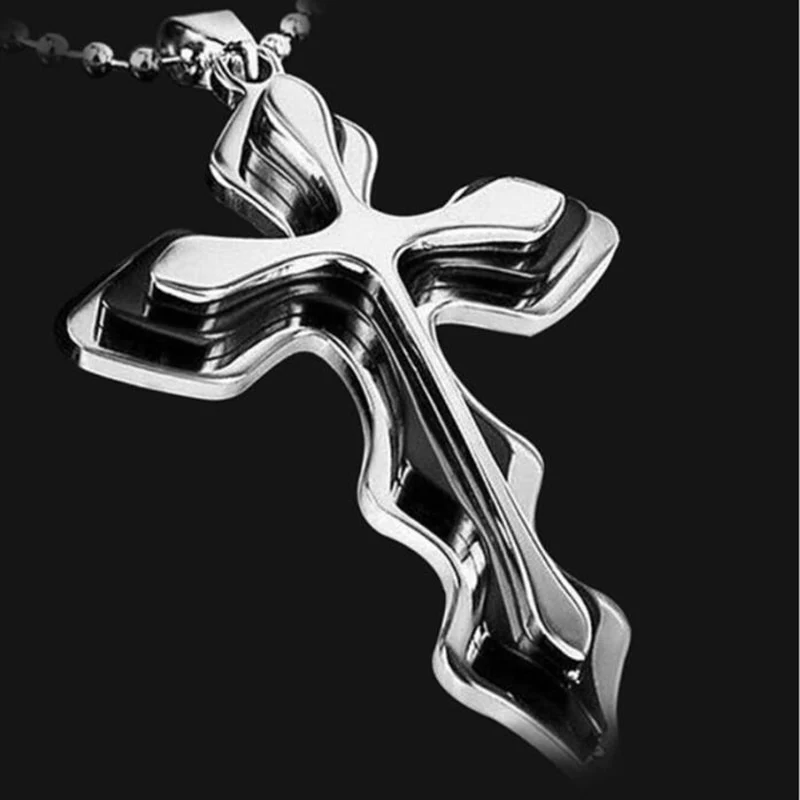 2023 Fashion New Black Rectangle Pendant Necklace Men collar Trendy Simple Stainless Steel Chain Men Necklace Jewelry Gift - Image 6