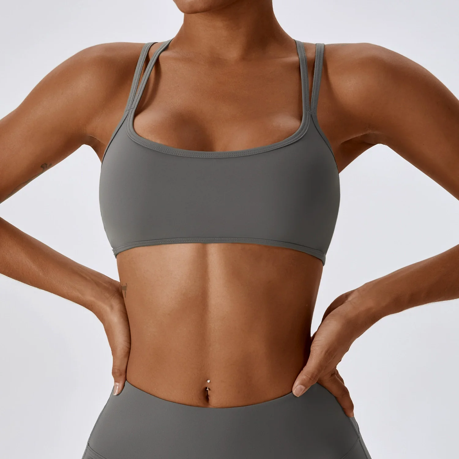 2023 Fashion Tight Back Yoga Bra Quick-Drying Running Exercise Underwear Nude Feel Fitness Yoga Wear with Chest Pad - Image 10