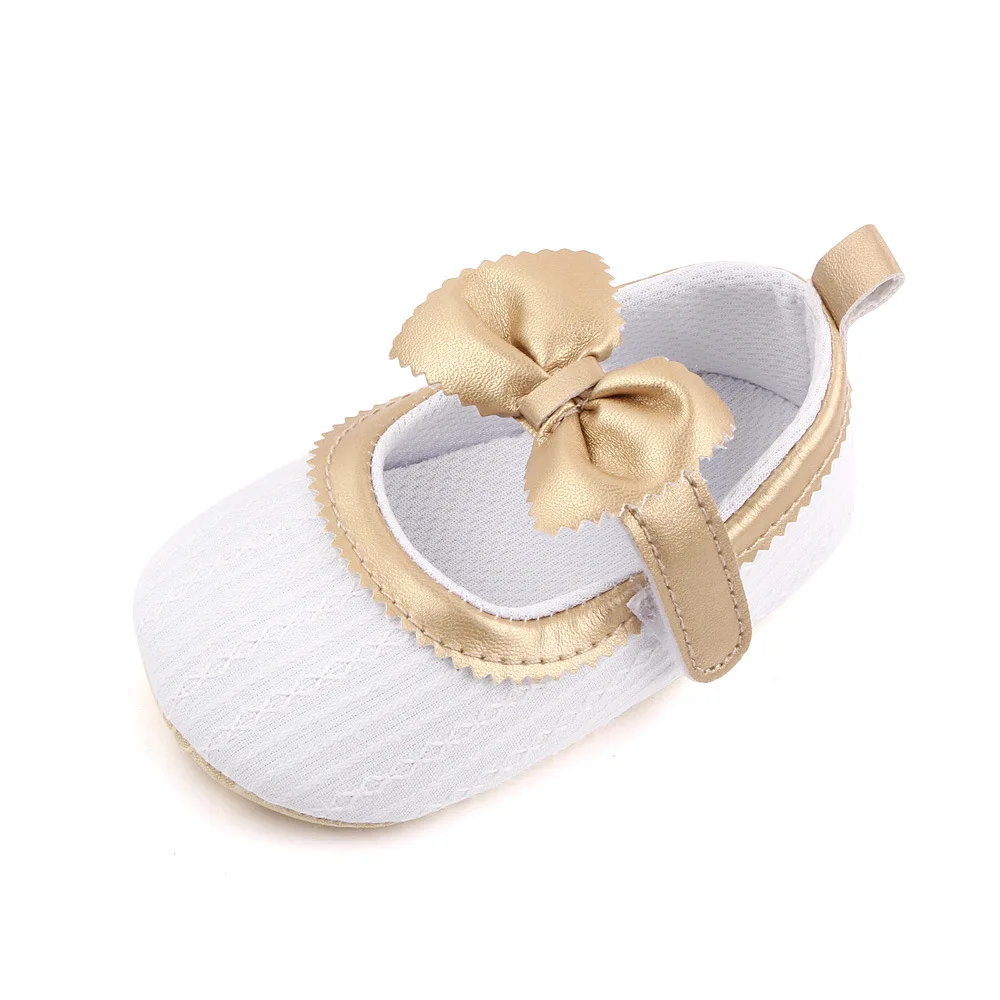2023 Floral Embroidery Baby Shoes For Newborn Baby Girl Striped Bow First Walker Soft Soles Cute Toddler Anti-Slip Princess Shoe - Image 8
