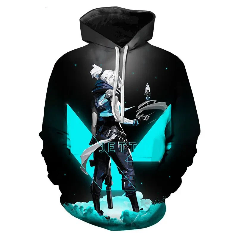 2023 Game Valorant 3D Print Hooded Sweatshirt Men Women Fashion Printed Hoodie Pullover Autumn Winter Clothes Plus Size Coat - Image 11