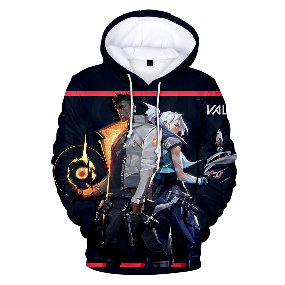 2023 Game Valorant 3D Print Hooded Sweatshirt Men Women Fashion Printed Hoodie Pullover Autumn Winter Clothes Plus Size Coat - Image 12
