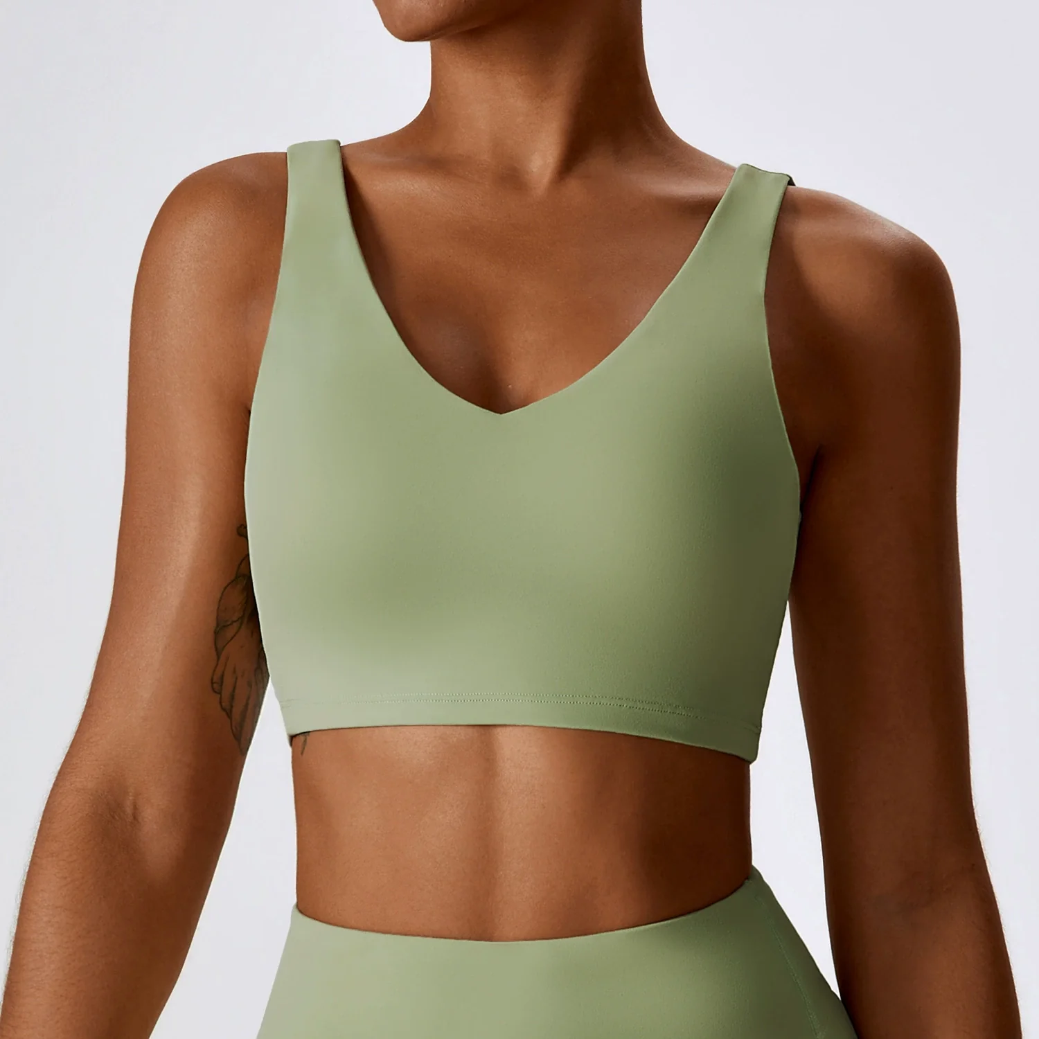 2023 High Strength Nude Feel Yoga Bra Bubble Wrap Tight Sports Intimates Pilates Running Workout Vest Chest Pad - Image 6