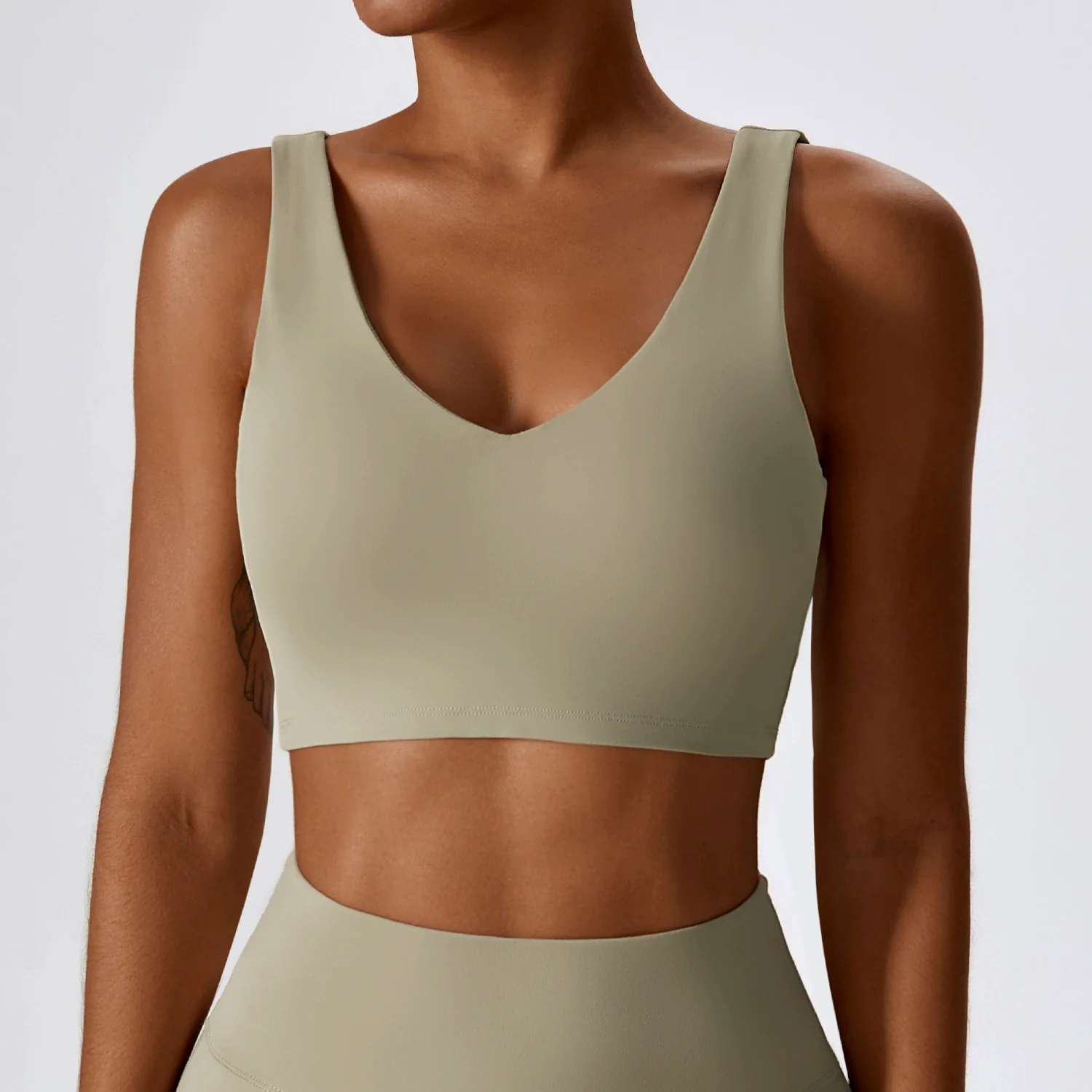 2023 High Strength Nude Feel Yoga Bra Bubble Wrap Tight Sports Intimates Pilates Running Workout Vest Chest Pad - Image 8