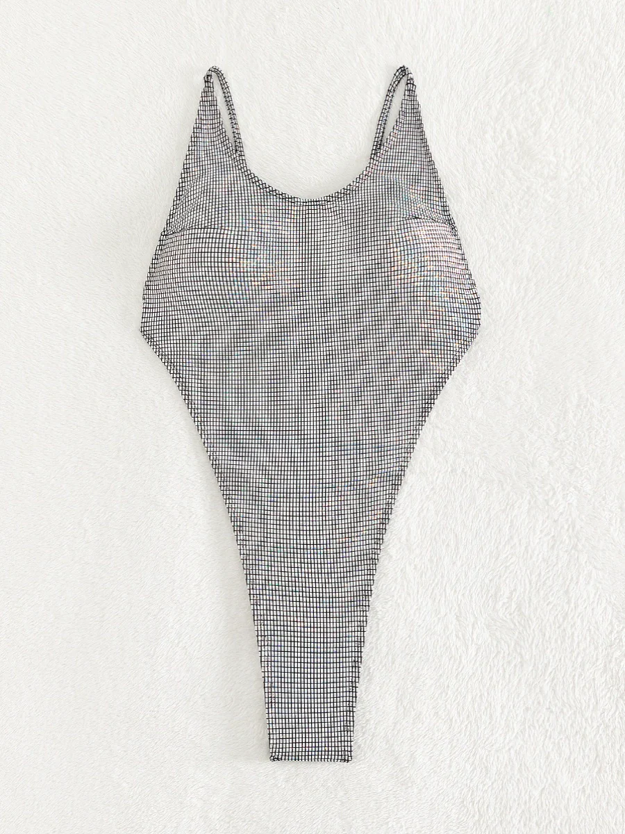 2023 Lady Sexy European and American Bright Surface Bare Back T-Back One-Piece Swimsuit Sexy Hot Spring Sexy Bikini - Image 3