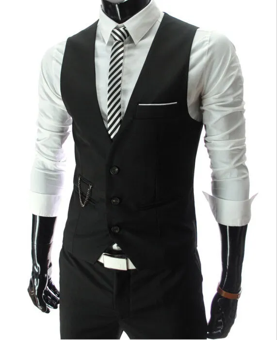 2023 New Arrival Dress Vests For Men Slim Fit Mens Suit Vest Male Waistcoat Gilet Homme Casual Sleeveless Formal Business Jacket - Image 6