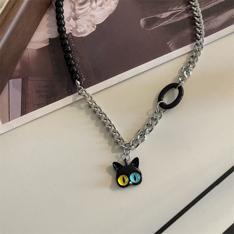 2023 New Cute Green Monster Rings Women Fashion Sweet Two Color Cat Eyes Open Couple Ring - Image 5