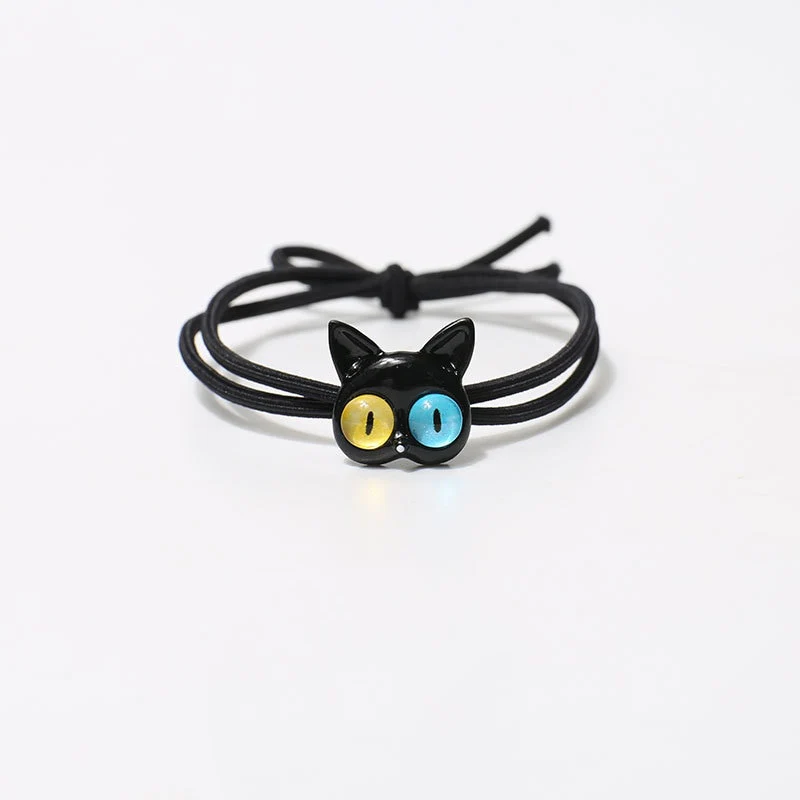 2023 New Cute Green Monster Rings Women Fashion Sweet Two Color Cat Eyes Open Couple Ring - Image 7