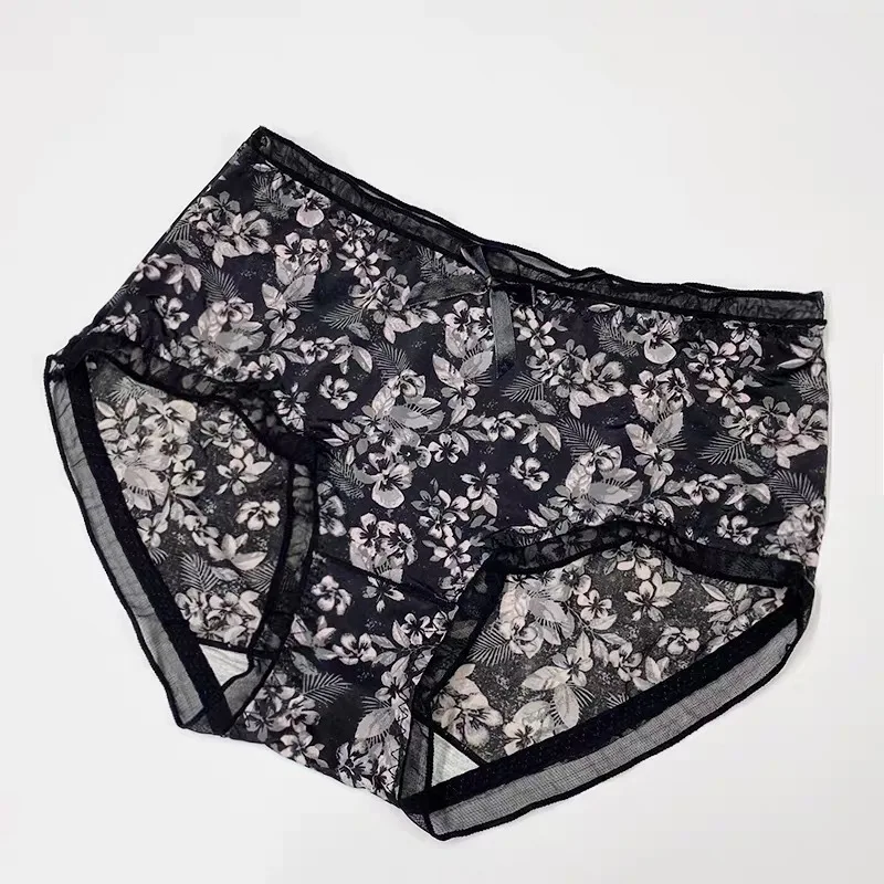 2023 New Cute Intimates Soft Smooth  Girls Underwears Ruffle Bow Flower Print Plus Size Sexy Lingeries Women's Panties - Image 20