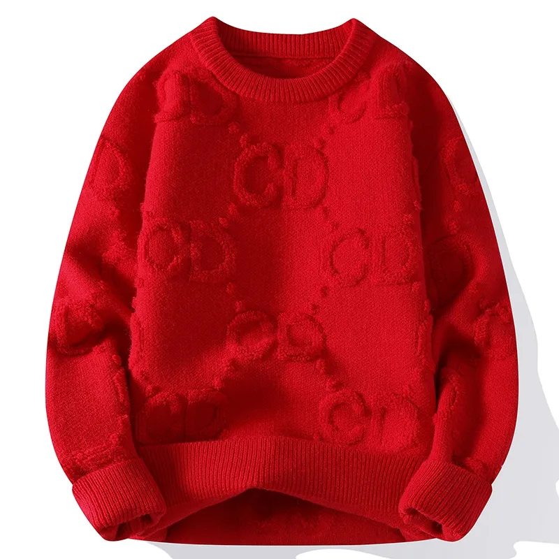 2023 New Fall Winter High End Brand Men Knitwear Top Quality Men's Soft Warm Wool Sweater Classic Fashion Handsome Sweaters Male