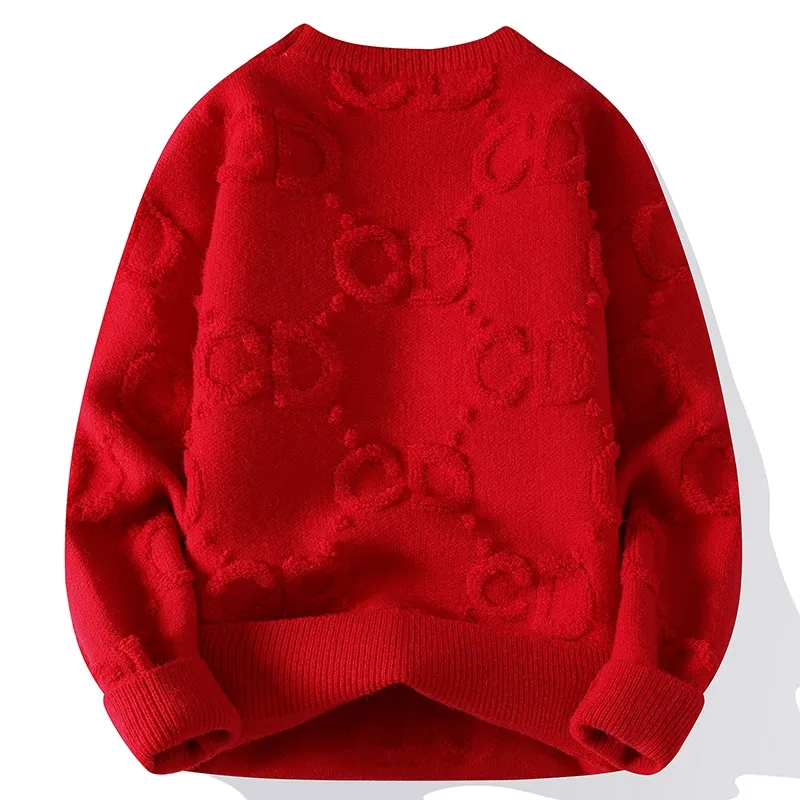 2023 New Fall Winter High End Brand Men Knitwear Top Quality Men's Soft Warm Wool Sweater Classic Fashion Handsome Sweaters Male - Image 2