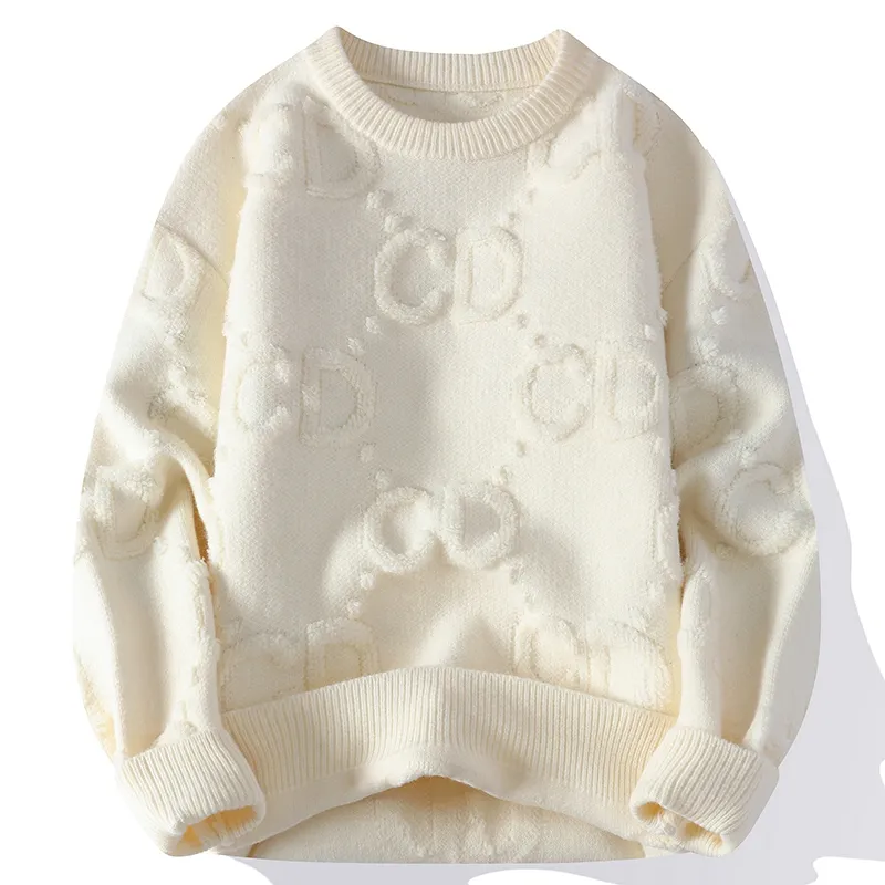 2023 New Fall Winter High End Brand Men Knitwear Top Quality Men's Soft Warm Wool Sweater Classic Fashion Handsome Sweaters Male - Image 3