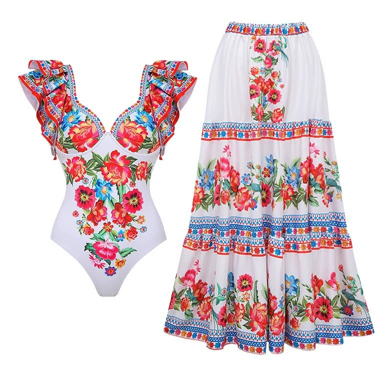 2023 New Fashion Trendy Sexy Swimsuit Print Women clothes One-Piece Suit Sling European and American Swimsuit - Image 5