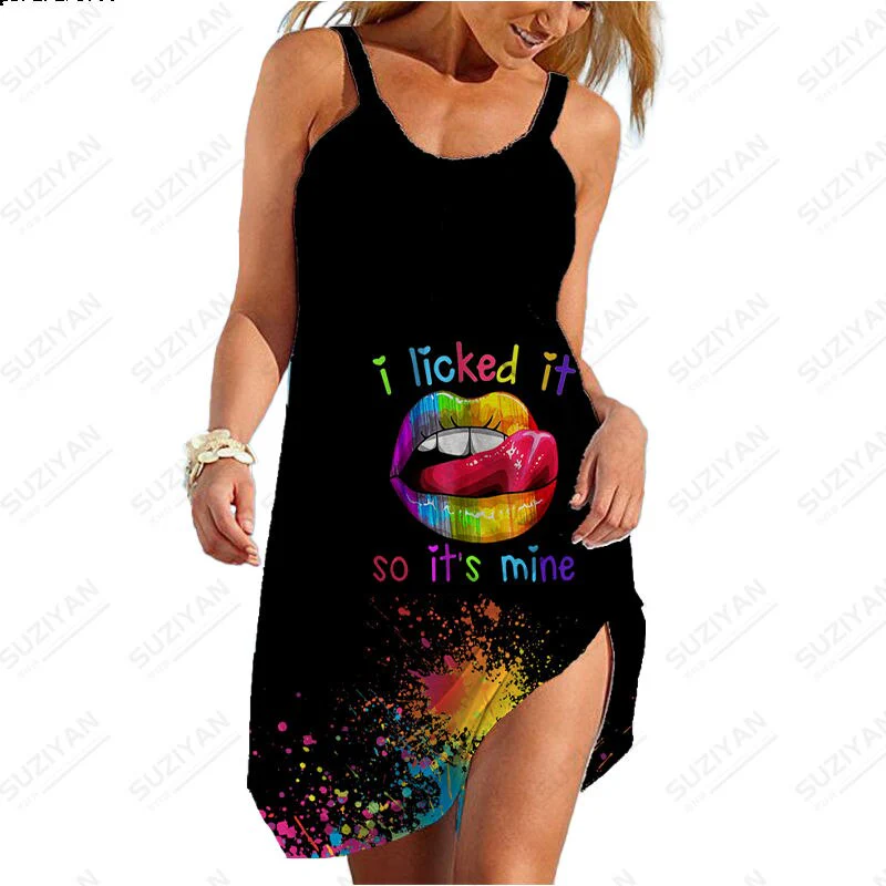 2023 Sexy New Hawaiian Fashion Short Skirt Women's Loose Round Neck Sexy Shirt - Image 7