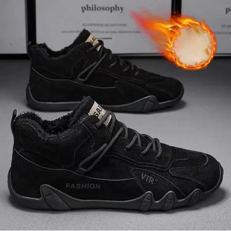 2023 New Men's Shoes Casual Shoes Ankle Boots Winter Warm Designer Fashion Loafers Lace Up Shoes Men Boots Men Sneakers Non-slip - Image 11