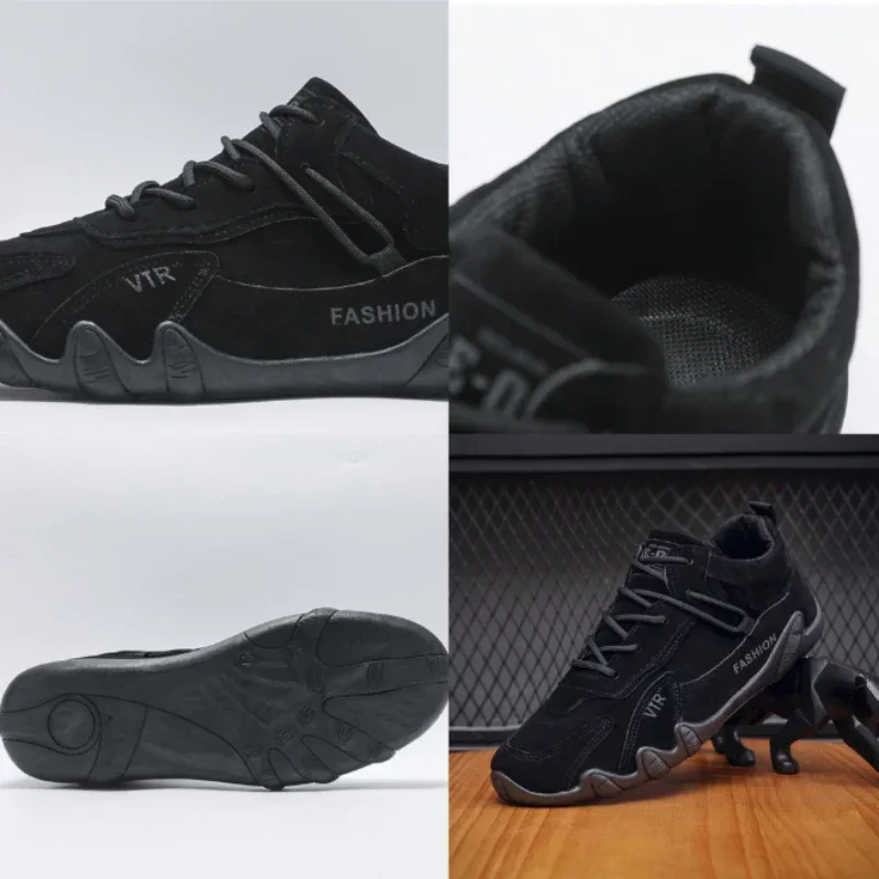 2023 New Men's Shoes Casual Shoes Ankle Boots Winter Warm Designer Fashion Loafers Lace Up Shoes Men Boots Men Sneakers Non-slip - Image 6