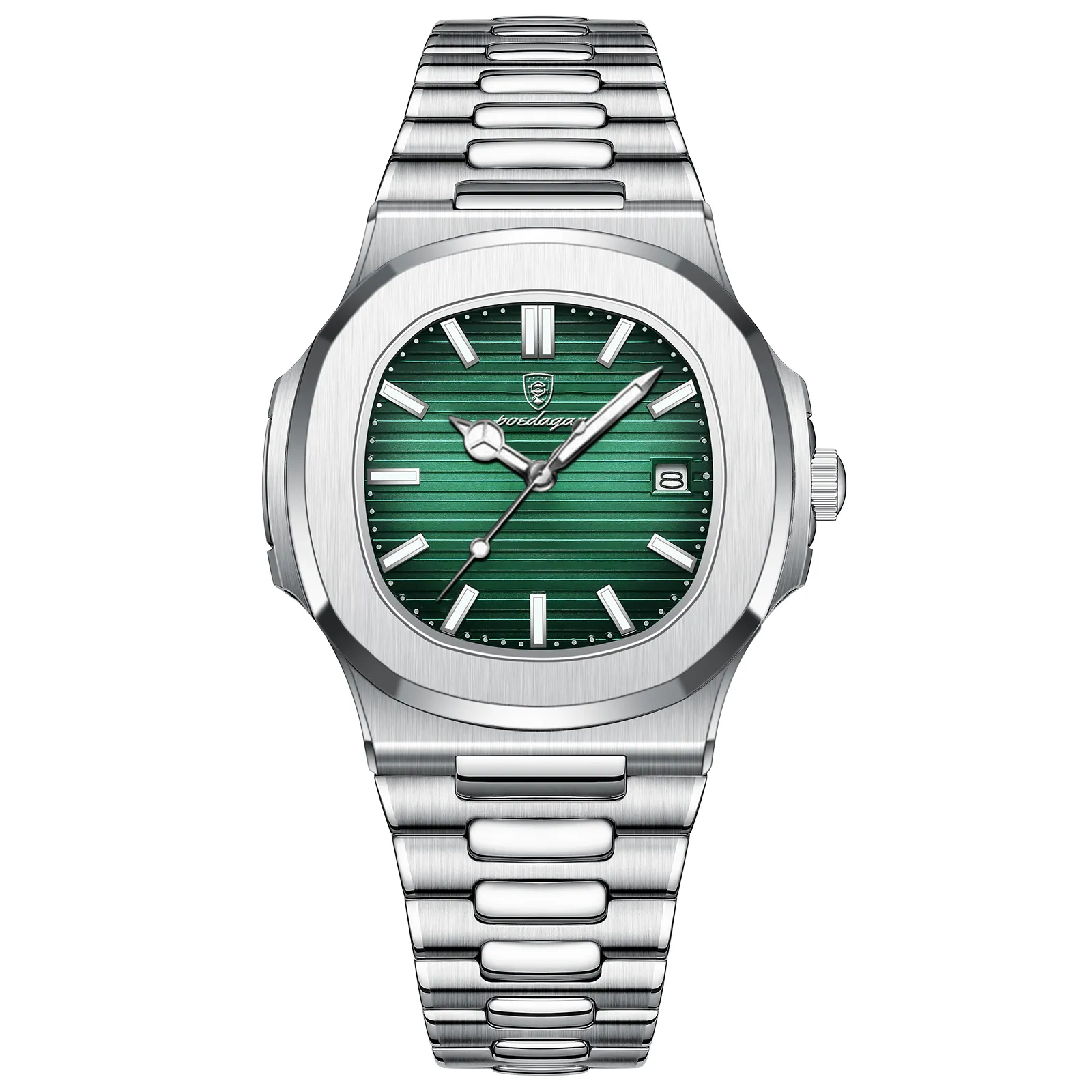 2023 New POEDAGAR Luxury Watch Business Waterproof Male Clock Luminous Date Stainless Steel Square Quartz Men Watch reloj hombre - Image 9
