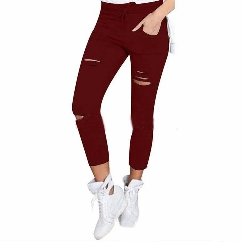 2023 New Ripped Jeans For Women Women New Ripped Trousers Stretch Pencil Pants Leggings Women Jean Casual Slim Ladies Jeans - Image 6