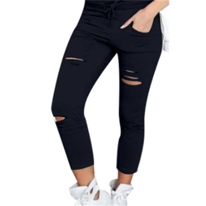 2023 New Ripped Jeans For Women Women New Ripped Trousers Stretch Pencil Pants Leggings Women Jean Casual Slim Ladies Jeans - Image 8