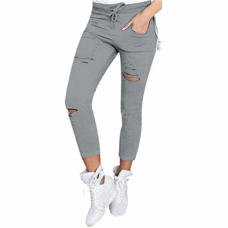 2023 New Ripped Jeans For Women Women New Ripped Trousers Stretch Pencil Pants Leggings Women Jean Casual Slim Ladies Jeans - Image 9