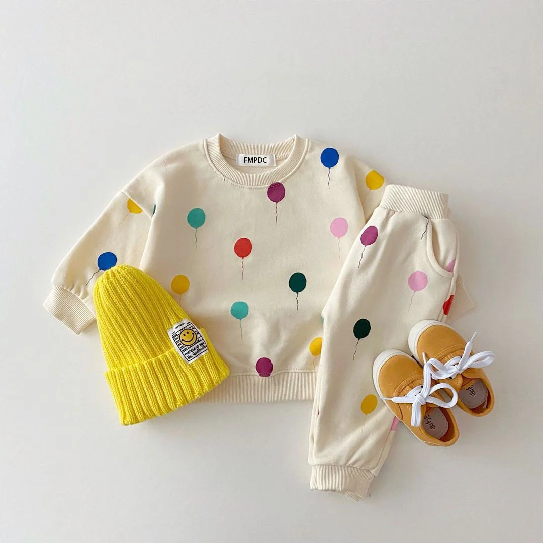 2023 Spring Baby Boys Girls Clothes Sets Kids Long-sleeved Hooded Sweater Pants Suits - Image 8