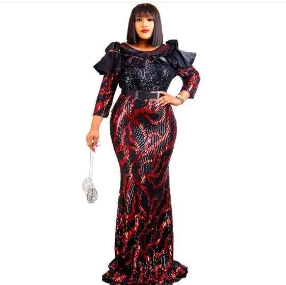 2023 Spring New Arrival Fashion Style African Women Polyester Sequined Long Maxi Dress Dashiki African Dresses for Women 3XL - Image 13