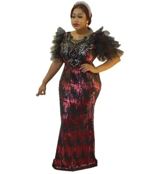 2023 Spring New Arrival Fashion Style African Women Polyester Sequined Long Maxi Dress Dashiki African Dresses for Women 3XL - Image 14