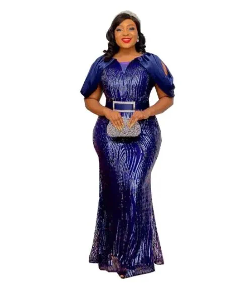 2023 Spring New Arrival Fashion Style African Women Polyester Sequined Long Maxi Dress Dashiki African Dresses for Women 3XL - Image 16