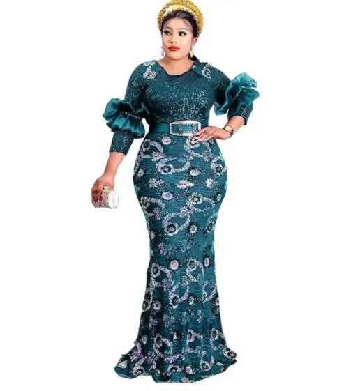 2023 Spring New Arrival Fashion Style African Women Polyester Sequined Long Maxi Dress Dashiki African Dresses for Women 3XL - Image 18