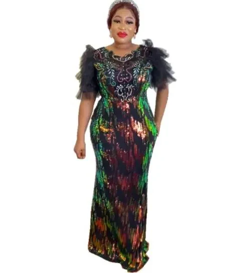 2023 Spring New Arrival Fashion Style African Women Polyester Sequined Long Maxi Dress Dashiki African Dresses for Women 3XL - Image 19