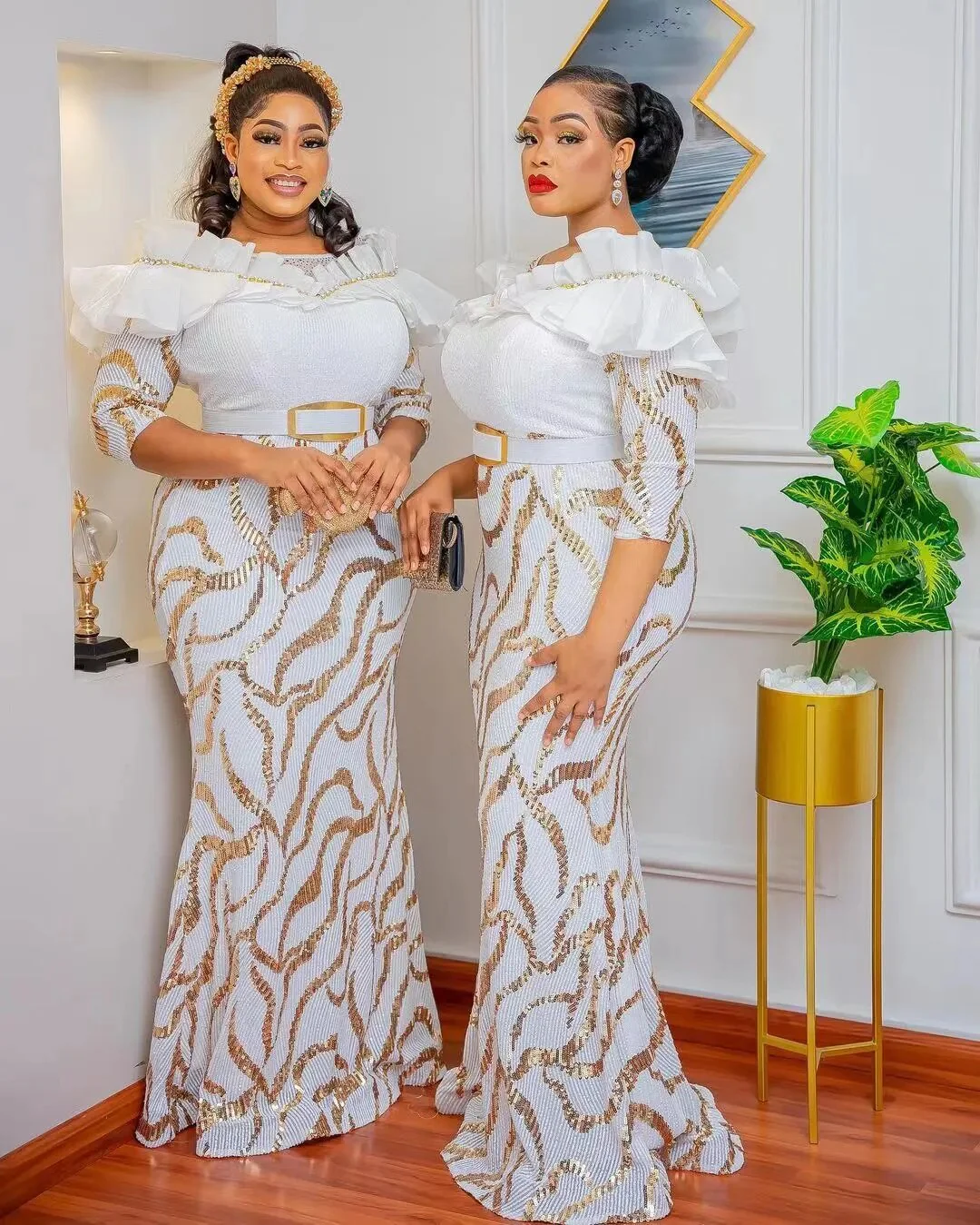 2023 Spring New Arrival Fashion Style African Women Polyester Sequined Long Maxi Dress Dashiki African Dresses for Women 3XL - Image 22