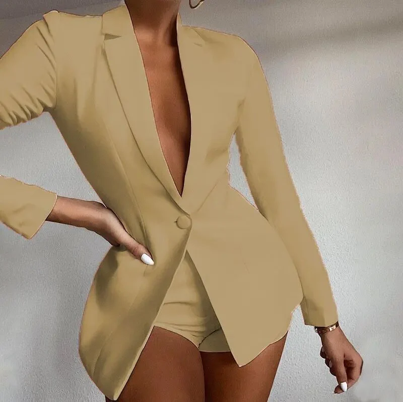 2023 Spring Summer Women Elegant Suits with Shorts Loose Shorts and Blazer 2 Piece Set Shorts Suit Blazer Set for Women Outfit - Image 10
