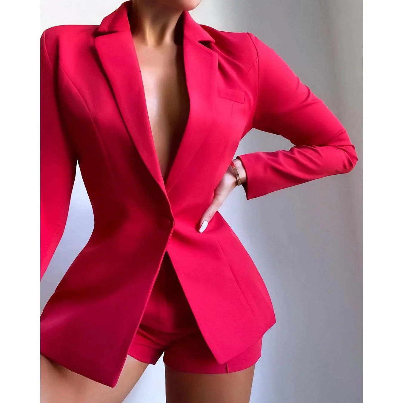 2023 Spring Summer Women Elegant Suits with Shorts Loose Shorts and Blazer 2 Piece Set Shorts Suit Blazer Set for Women Outfit - Image 15