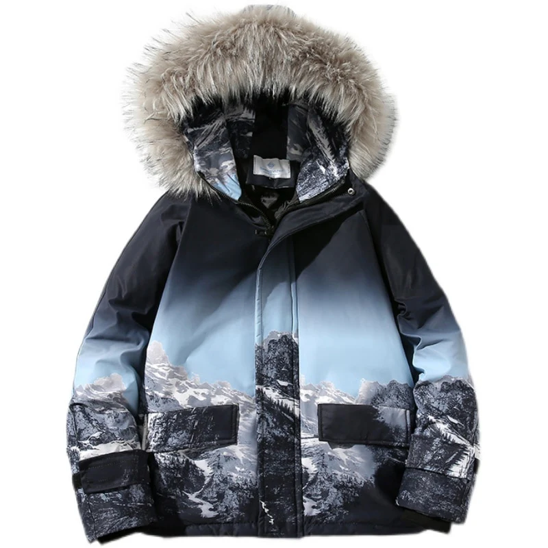 2023 Streetwear Hooded Warm parka Men Winter Jackets And coats Windproof Outwear LBZ140 - Image 2