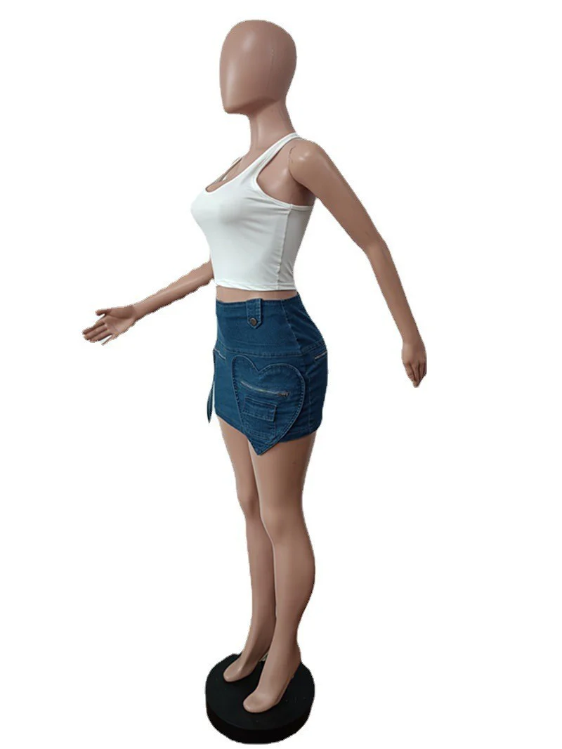 2023 Sexy Summer Clothes Skirts for Women Stylish Ladies Denim Mini Skirt - Image 4