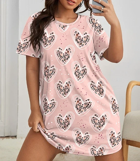 2023 Summer New Casual Women's Nightwear Fashion Sexy Comfortable Round Neck Plus Size Butterfly Print Sleeveless Sleep Dress - Image 9