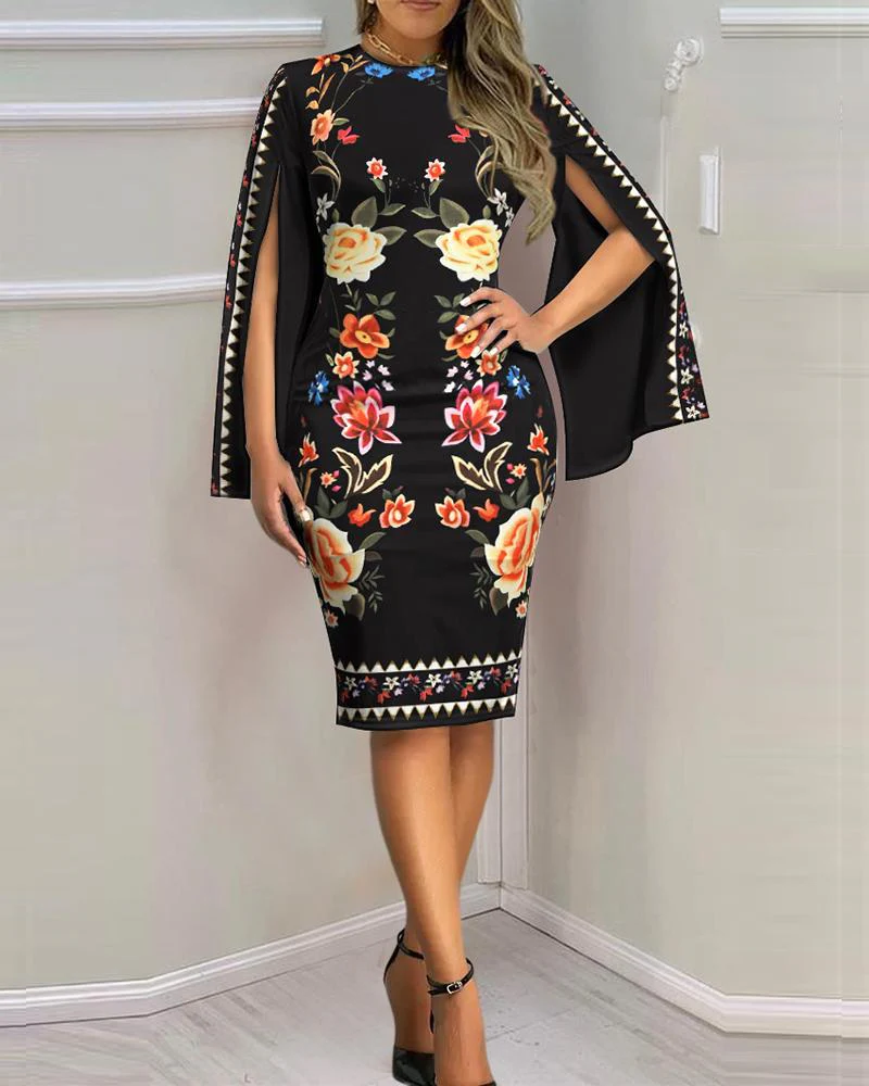 2023 Sexy  Summer New Fashion Print Dress Temperament Lady Europe & America Elegant dress - Image 6